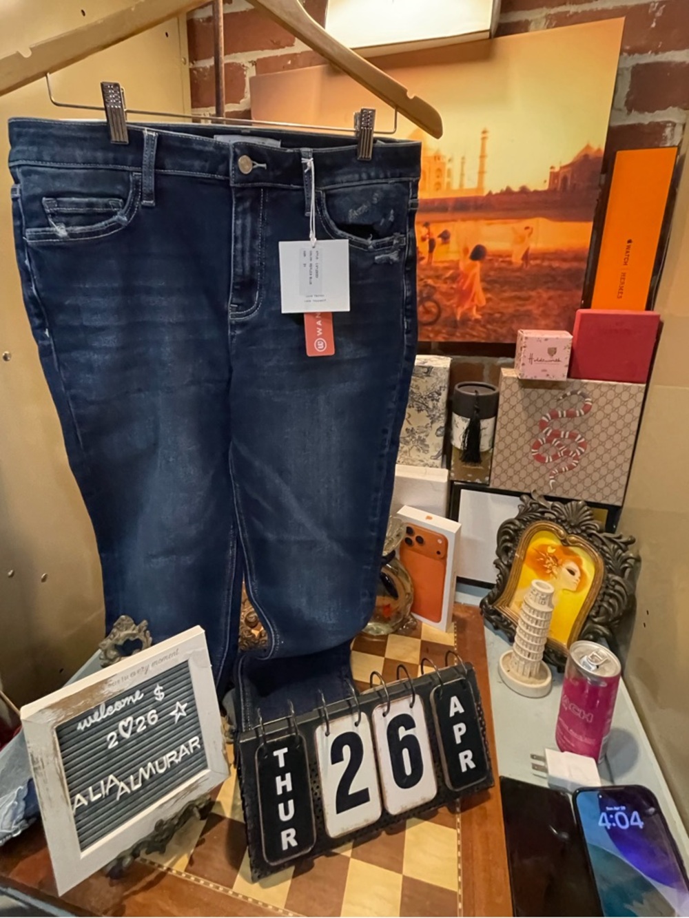 Women's Dark Blue Stretch Jeans